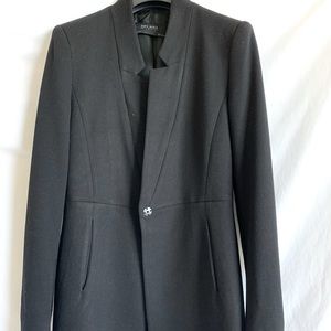 Zara Long Coat - Black- US Medium